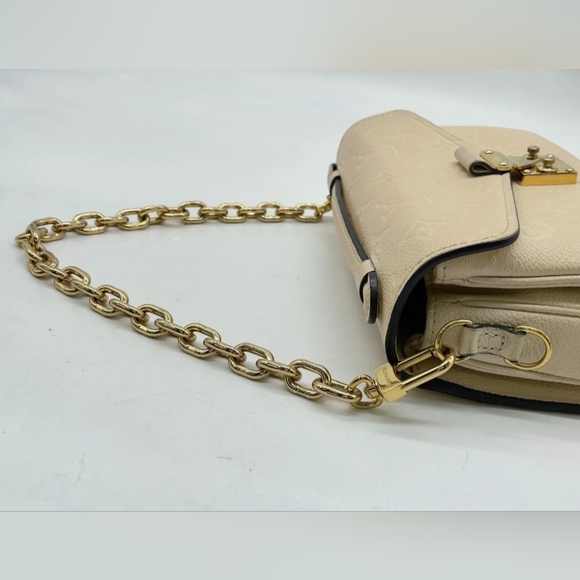 100%Authentic Louis Vuitton Monogram Empreinte Beige Pochette Metis - Picture 6 of 16